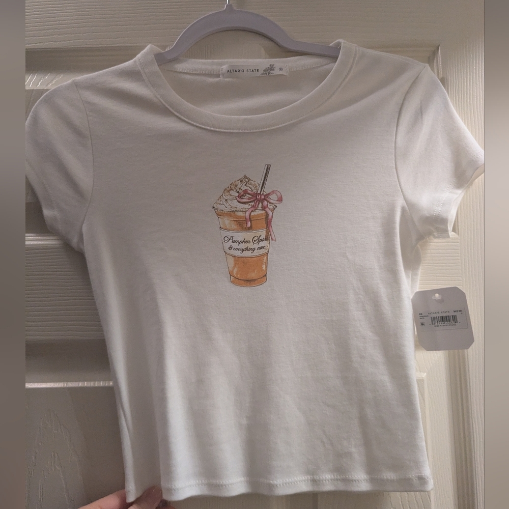 Altar'd State Pumpkin Spice Crop Top | Small